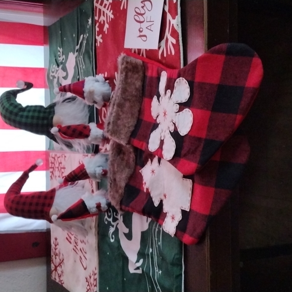 Christmas Light Gnomes Pillow covers & Stockings Tree/Snowflake - Picture 14 of 14